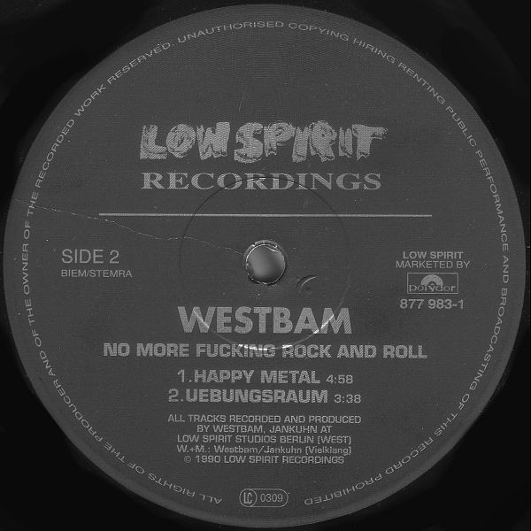 WestBam - No More Fucking Rock And Roll | Low Spirit Recordings (877 983-1) - 4