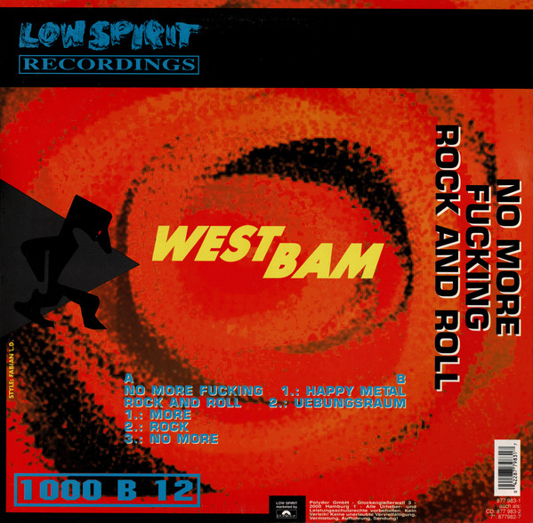 WestBam - No More Fucking Rock And Roll | Low Spirit Recordings (877 983-1) - 2