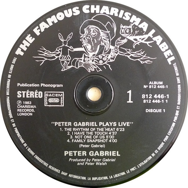 Peter Gabriel - Plays Live | Charisma (812 445-1) - 3