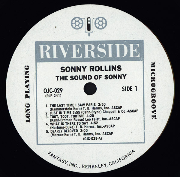 Sonny Rollins - The Sound Of Sonny | Original Jazz Classics (OJC-029) - main