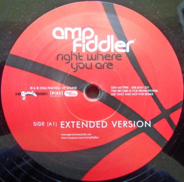 Amp Fiddler - Right Where You Are | Genuine (GEN 047TPRX) Amp Fiddler - Right Where You Are | Genuine (GEN 047TPRX)