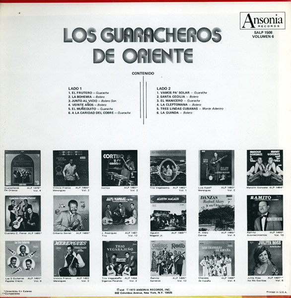 Los Guaracheros De Oriente - Volumen 6 | Ansonia (SALP 1508)