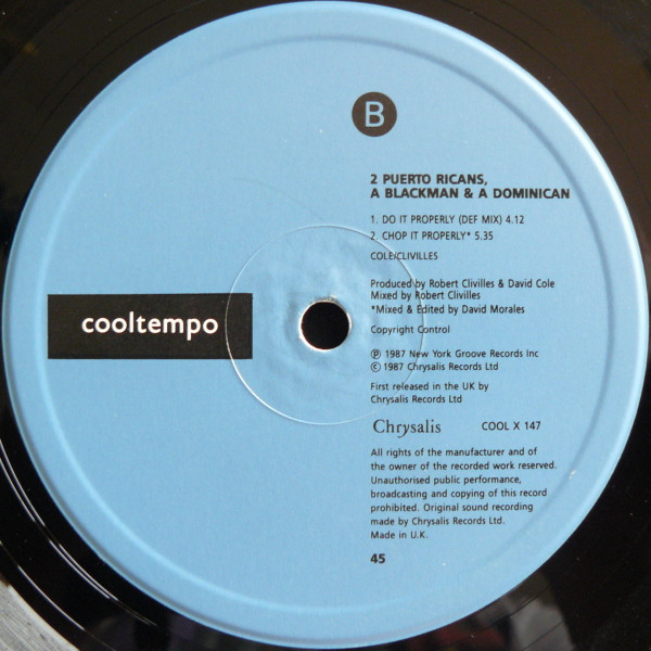 2 Puerto Ricans, A Blackman, And A Dominican - Do It Properly | Cooltempo (COOL X 147) - 4
