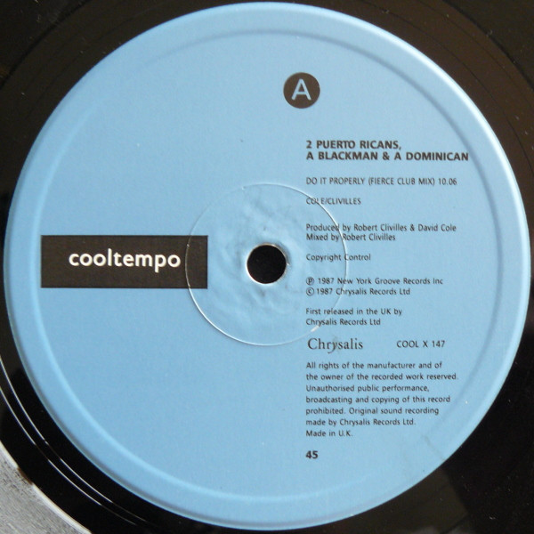 2 Puerto Ricans, A Blackman, And A Dominican - Do It Properly | Cooltempo (COOL X 147) - 3