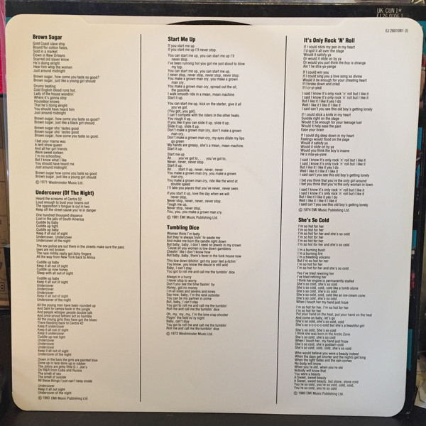 The Rolling Stones - Rewind (1971-1984) | Rolling Stones Records (EJ 2601061) - 3