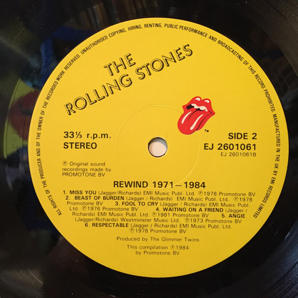 The Rolling Stones - Rewind (1971-1984) | Rolling Stones Records (EJ 2601061) - 4