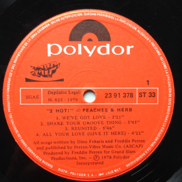 Peaches & Herb - 2 Hot! | Polydor (23 91 378) - 4