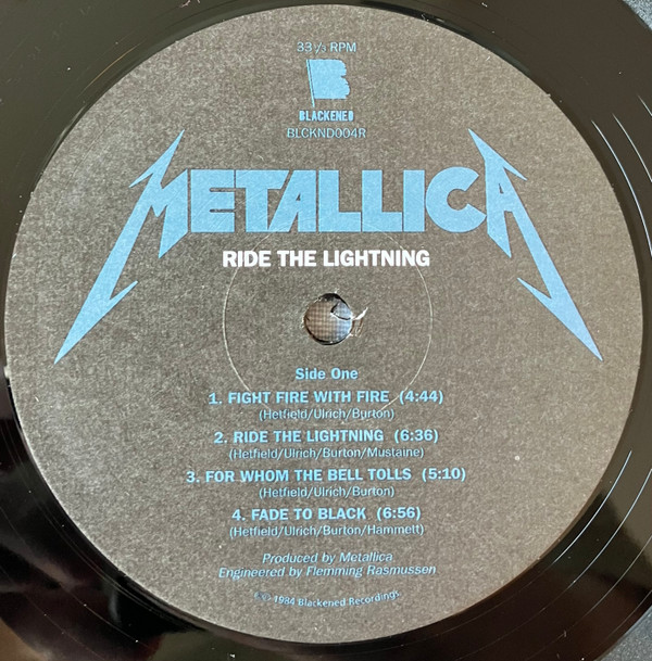 Metallica - Ride The Lightning | Blackened (BLCKND004R-1) - 2
