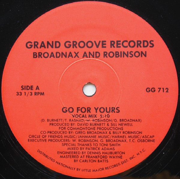 Broadnax And Robinson - Go For Yours | Grand Groove Records (GG 712) - main Broadnax And Robinson - Go For Yours | Grand Groove Records (GG 712) - main