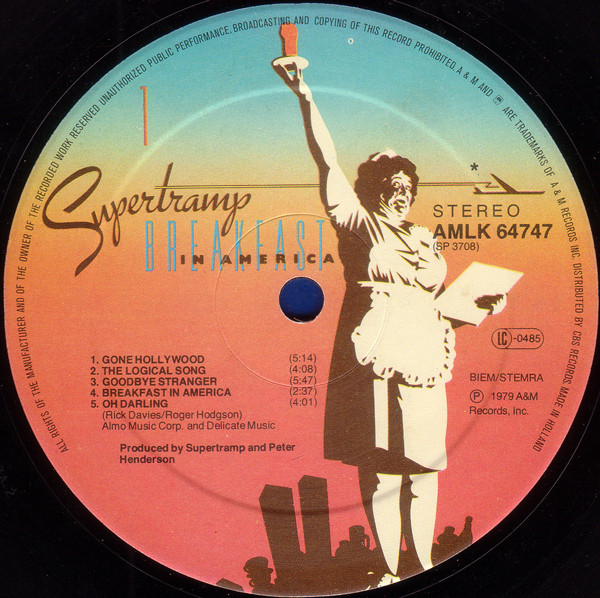 Supertramp - Breakfast In America | A&M Records (AMLK 64747) - 3