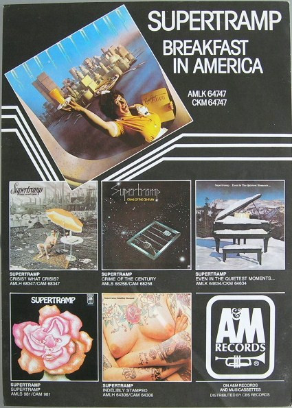 Supertramp - Breakfast In America | A&M Records (AMLK 64747) - 8