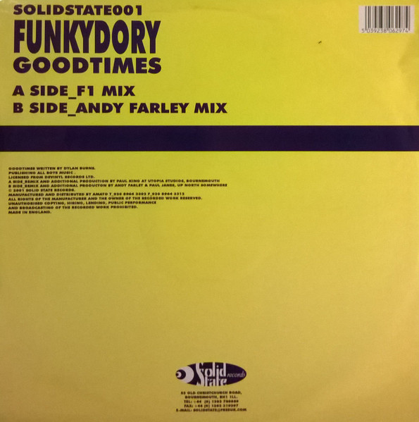 Funkydory - Goodtimes | Solid State Records (SOLIDSTATE001) - 2