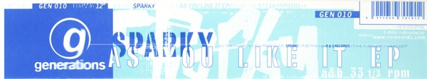 Sparky - As You Like It EP | Generations (GEN 010) - 4