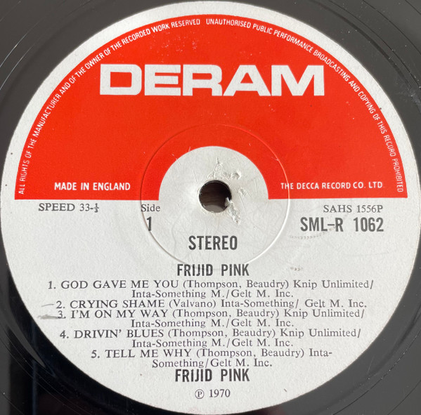 Frijid Pink - Frijid Pink | Deram (SML-R 1062) - 3 Frijid Pink - Frijid Pink | Deram (SML-R 1062) - 3
