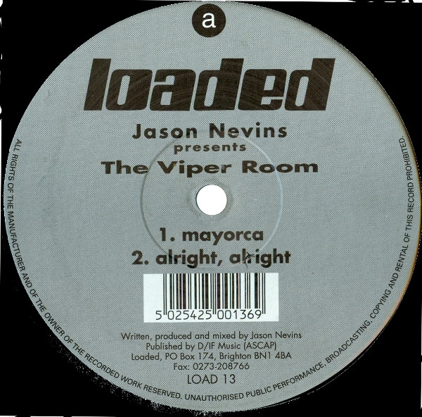 Jason Nevins - The Viper Room | Loaded Records (LOAD 13)