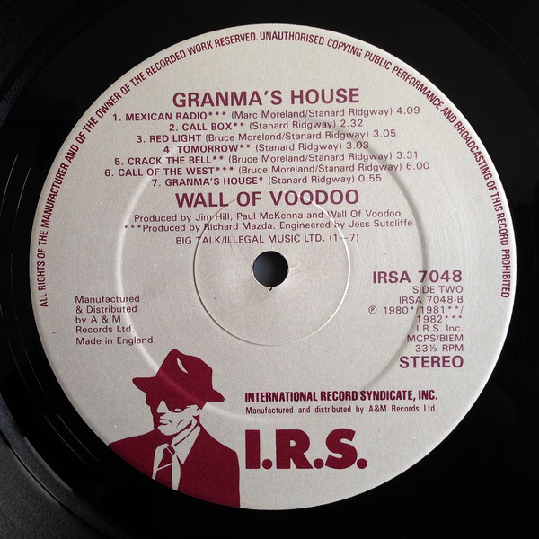 Wall Of Voodoo - Granma's House - A Collection Of Songs By Wall Of Voodoo | I.R.S. Records (IRSA 7048) - 4 Wall Of Voodoo - Granma's House - A Collection Of Songs By Wall Of Voodoo | I.R.S. Records (IRSA 7048) - 4