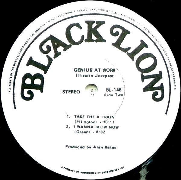 Illinois Jacquet - Genius At Work! | Black Lion Records (BL-146) - 4