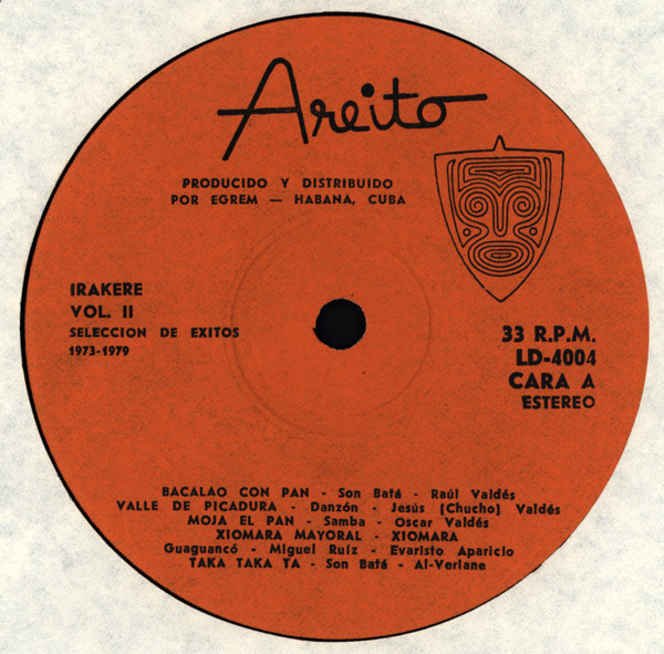 Irakere - Volumen 2 Seleccion De Exitos 1973-1979 | Areito (LD-4004) - 3