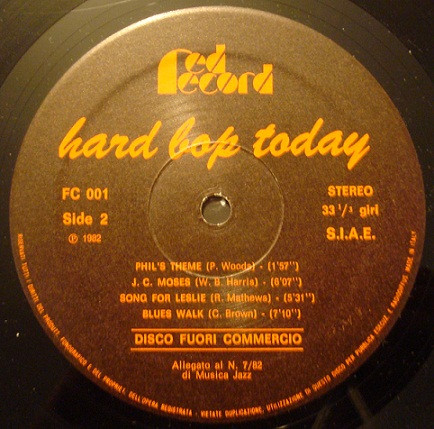 Various - Hard Bop Today | Red Record (FC 001) - 4