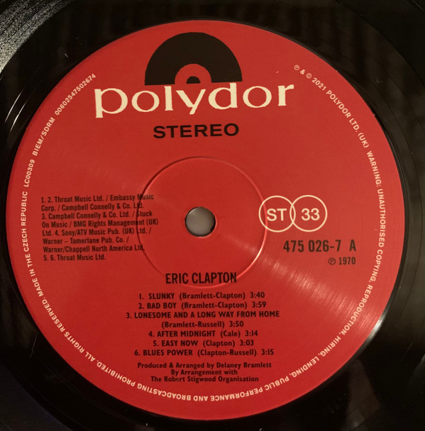 Eric Clapton - Eric Clapton | Polydor (475 026-7) - 3