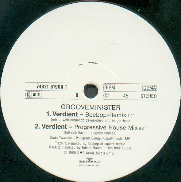 Grooveminister - Verdient | BMG Ariola Media GmbH (74321 31900 1) - 4