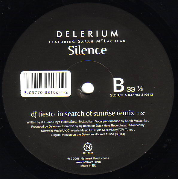 Delerium Featuring Sarah McLachlan - Silence (Remixes By Airscape And Dj Tiësto) | Nettwerk (5 037703 310612) - 4