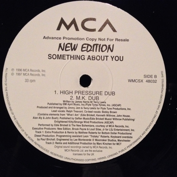 New Edition - Something About You | MCA Records (WMCSX 48032) - 4