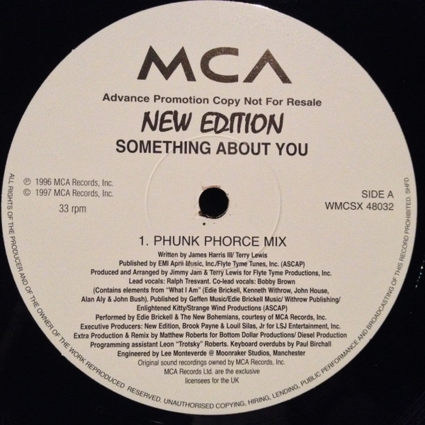 New Edition - Something About You | MCA Records (WMCSX 48032) - 3
