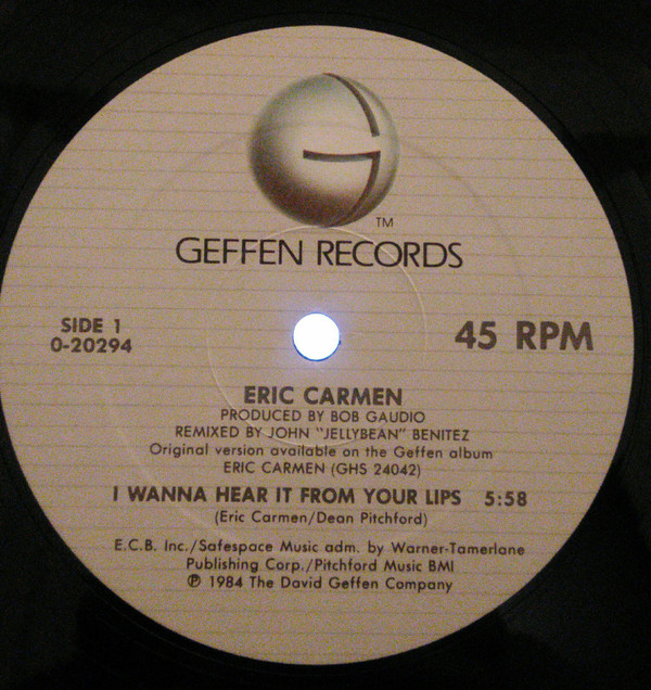 Eric Carmen - I Wanna Hear It From Your Lips | Geffen Records (0-20294) - 2