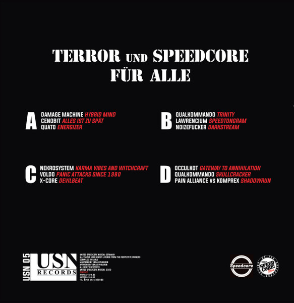 Various - Terror Und Speedcore Für Alle | United Speedcore Nation (USN 05) - 2