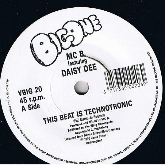 MC B Featuring Daisy Dee - This Beat Is Technotronic | Big One Records (VBIG 20) - 3
