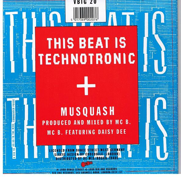 MC B Featuring Daisy Dee - This Beat Is Technotronic | Big One Records (VBIG 20) - 2