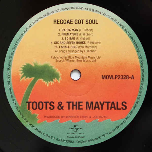 Toots & The Maytals - Reggae Got Soul | Music On Vinyl (MOVLP2328) - 2