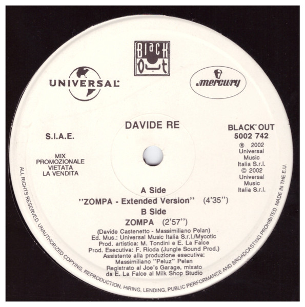 Davide Re - Zompa | Universal (5002 742) - main