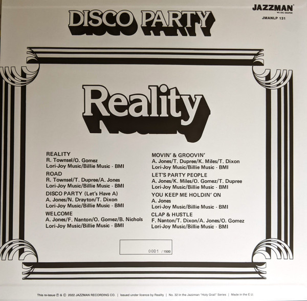 Reality - Disco Party | Jazzman (JMANLP 131) - 2