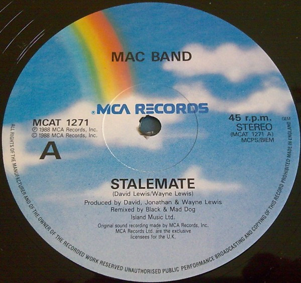 Mac Band Featuring The McCampbell Brothers - Stalemate | MCA Records (MCAT 1271) - 3 Mac Band Featuring The McCampbell Brothers - Stalemate | MCA Records (MCAT 1271) - 3