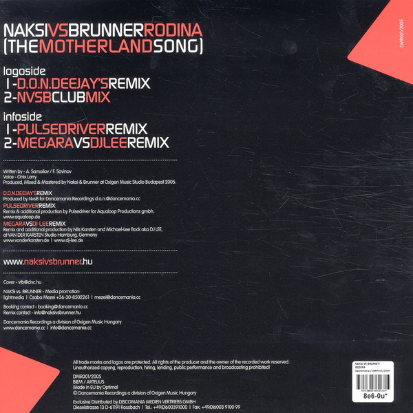 Náksi vs. Brunner - Rodina | Dancemania Recordings (DMR001/2005) - 2