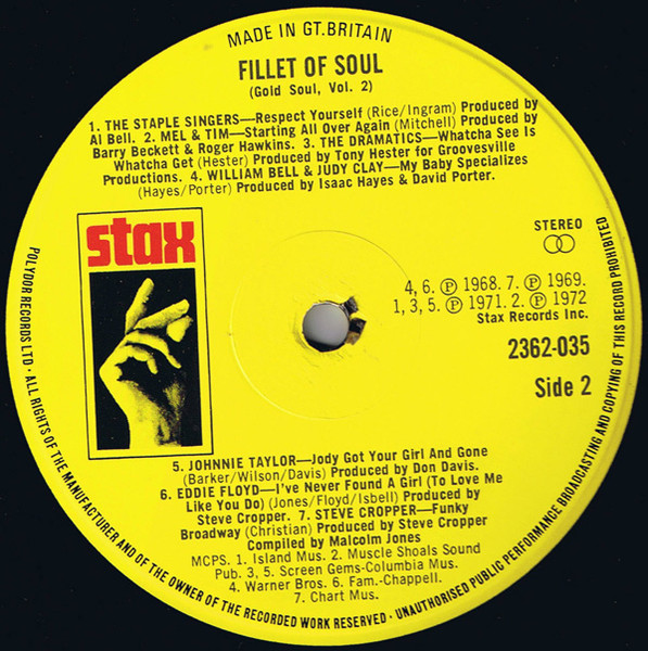 Various - Fillet Of Soul (Gold Soul Vol. 2) | Stax (2362 035) - 4
