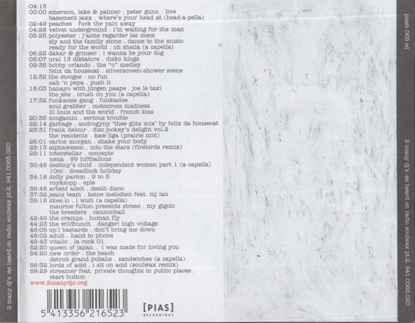 2 Many DJ's - As Heard On Radio Soulwax Pt.2 | [PIAS] Recordings (piasb 065 cd) - 3
