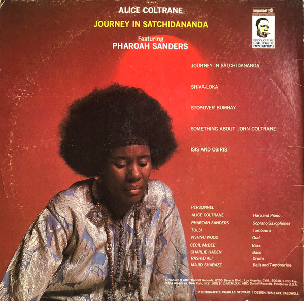 Alice Coltrane Featuring Pharoah Sanders - Journey In Satchidananda | Impulse! (AS 9203) - 4