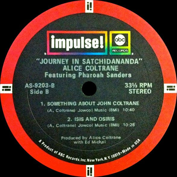 Alice Coltrane Featuring Pharoah Sanders - Journey In Satchidananda | Impulse! (AS 9203) - 6