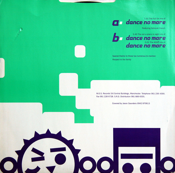 E-Lustrious Featuring Deborah Ffrench - Dance No More | M.O.S. Records (M.O.S. 001 T) - 4 E-Lustrious Featuring Deborah Ffrench - Dance No More | M.O.S. Records (M.O.S. 001 T) - 4