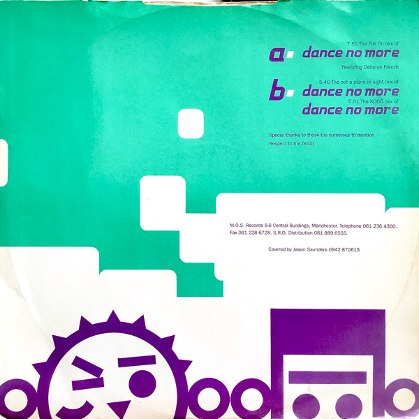 E-Lustrious Featuring Deborah Ffrench - Dance No More | M.O.S. Records (M.O.S. 001 T) - 6 E-Lustrious Featuring Deborah Ffrench - Dance No More | M.O.S. Records (M.O.S. 001 T) - 6