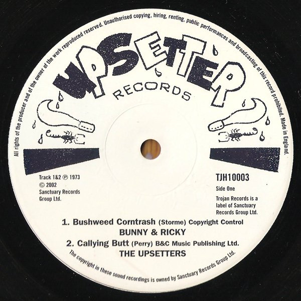 Bunny & Ricky / Lee Perry / The Upsetters - Bushweed Corntrash / Callying Butt / Stay Dread | Upsetter (TJH10003)