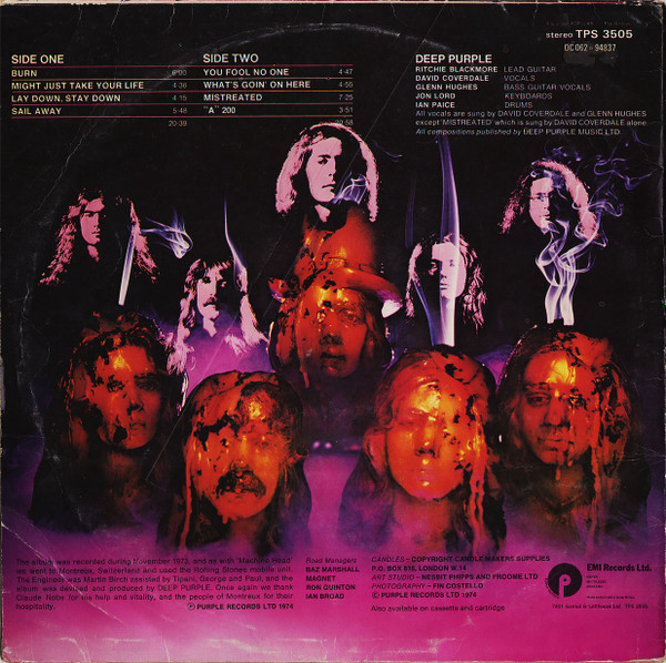 Deep Purple - Burn | Purple Records (TPS 3505) - 2 Deep Purple - Burn | Purple Records (TPS 3505) - 2