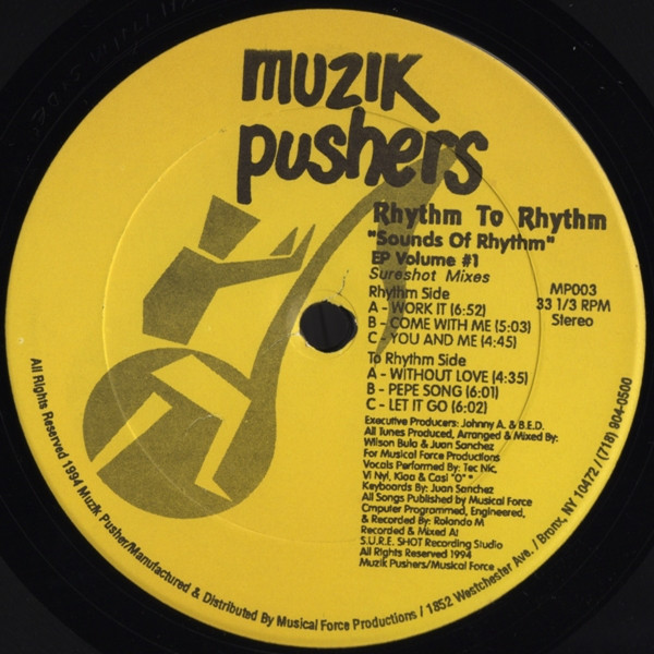 Rhythm To Rhythm - Sounds Of Rhythm EP Volume #1 (Sureshot Mixes) | Muzik Pushers (MP003) - main Rhythm To Rhythm - Sounds Of Rhythm EP Volume #1 (Sureshot Mixes) | Muzik Pushers (MP003) - main