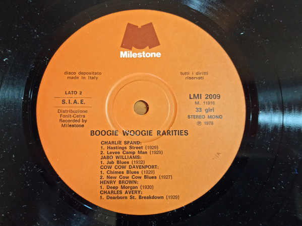Various - Boogie Woogie Rarities 1927-1932 | Milestone (LMI 2009) - 4