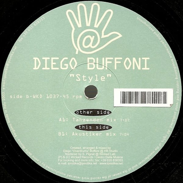 Diego Buffoni - Style | Wicked Records (WKD 1037) - main