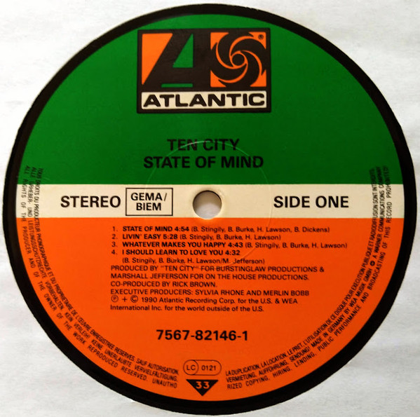 Ten City - State Of Mind | Atlantic (7567-82146-1) - 3