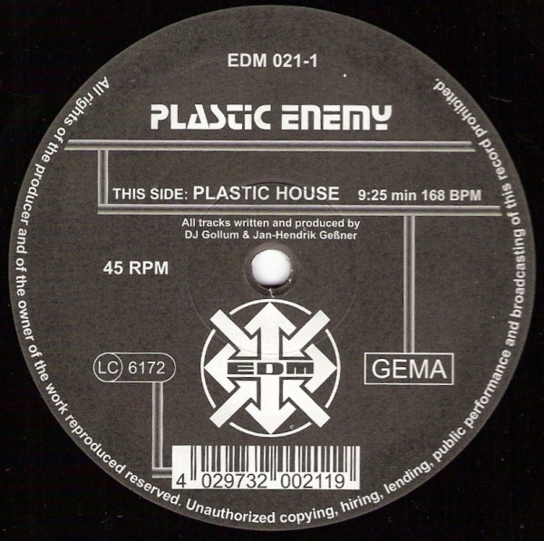 Plastic Enemy - Plastic House | EDM (EDM 021-1) - main
